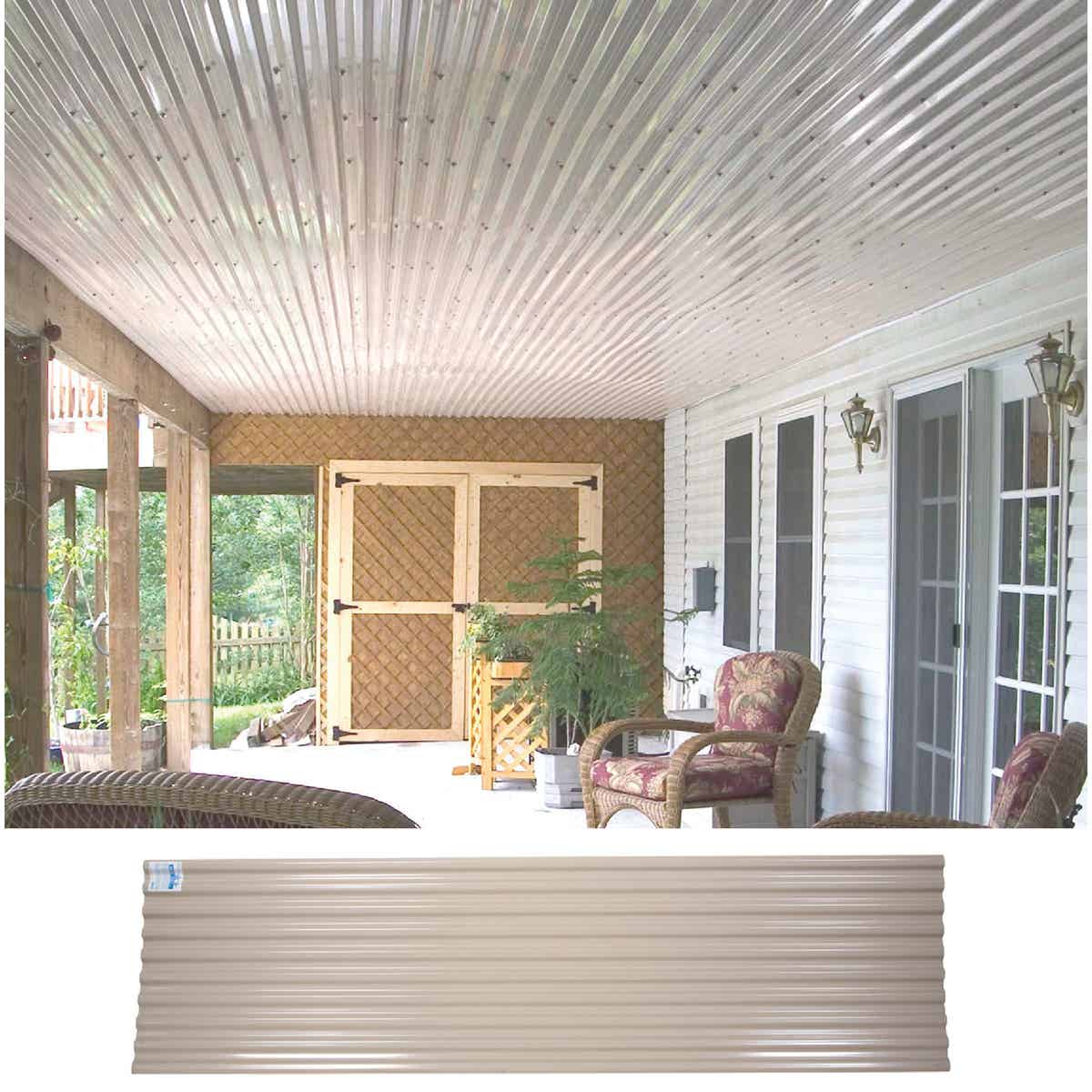 Tuftex Vinyl 26 In. x 10 Ft. Opaque Tan Square Wave Vinyl
