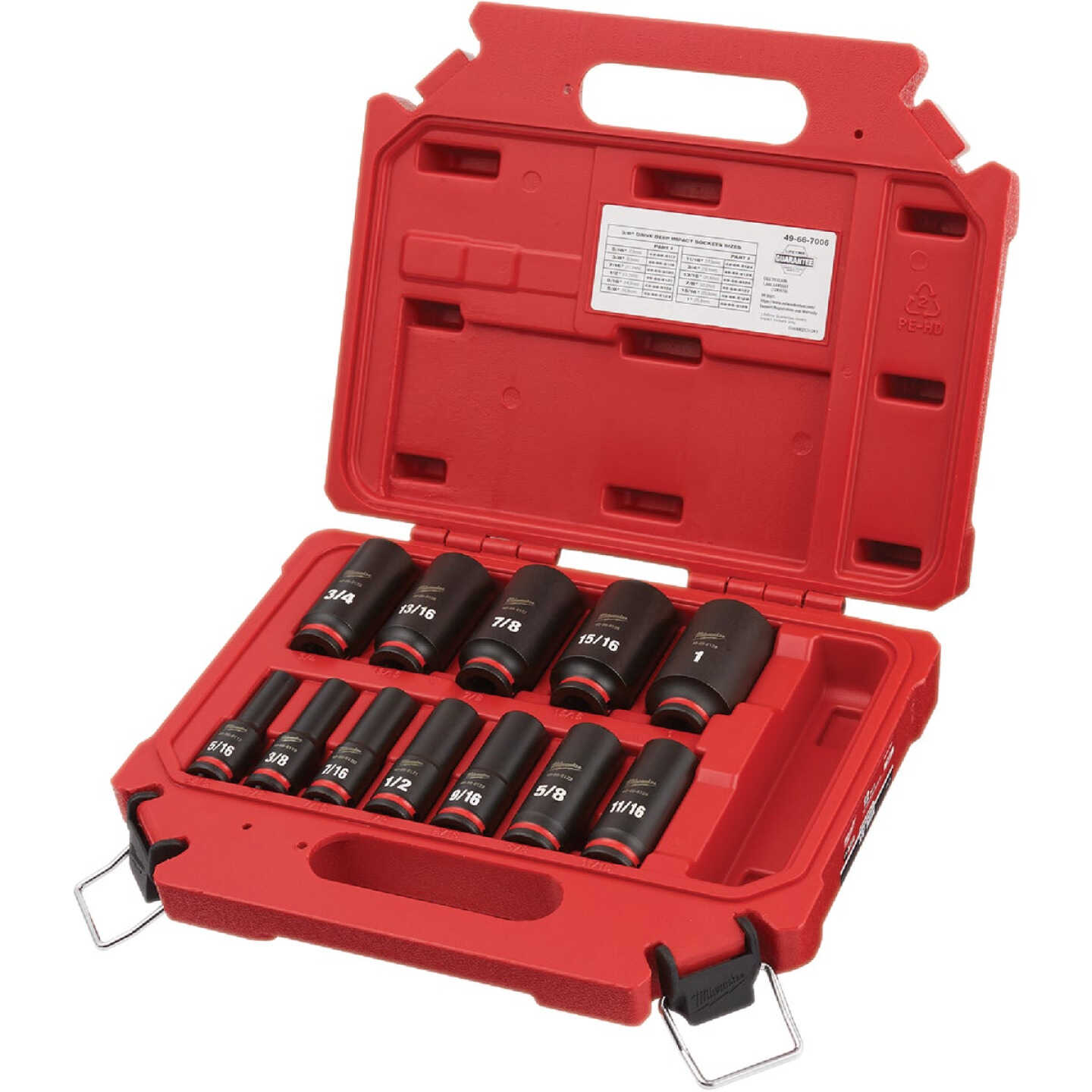 Milwaukee SHOCKWAVE Standard 3/8 In. Drive 6-Point Deep Impact Driver Set  (12-Piece) - Anderson Lumber
