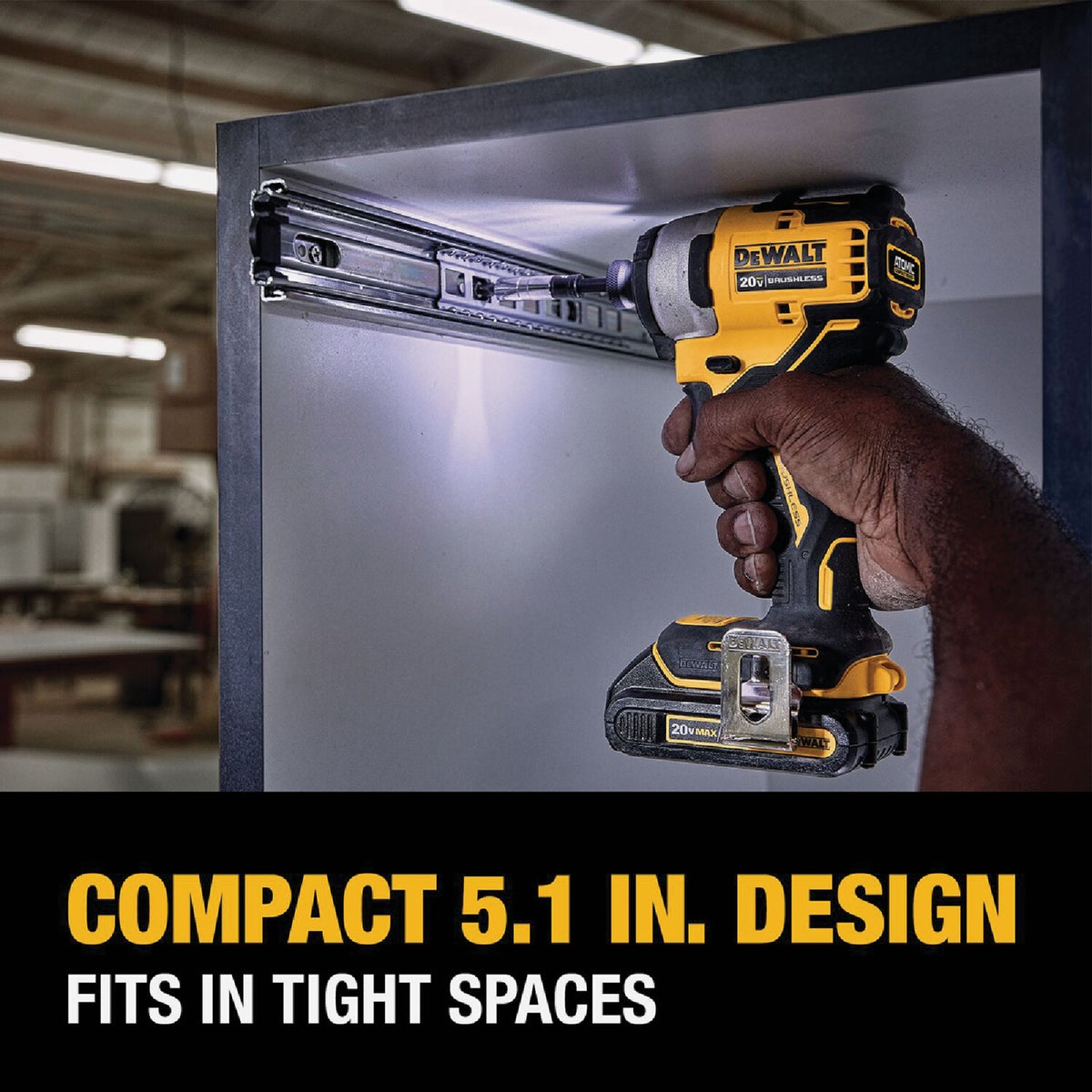 DEWALT ATOMIC 20V MAX Brushless 1 4 In. Compact Cordless Impact