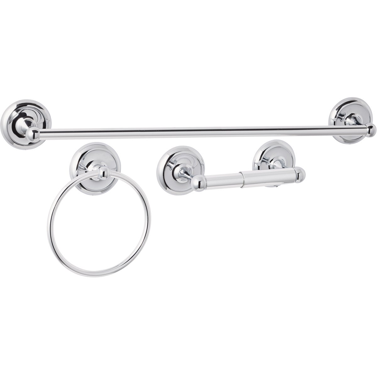 Home Impressions Aria Chrome 3- Piece Bath Hardware Set - Anderson