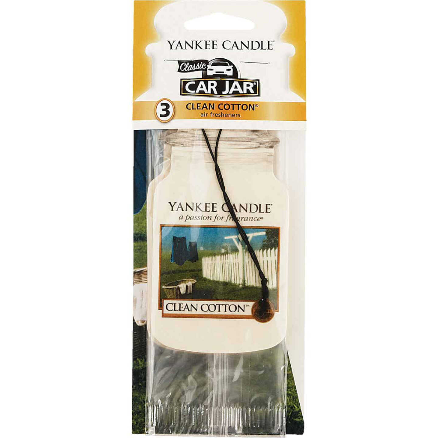 Yankee Candle Car Jar Classic Car Air Freshener, Clean Cotton (3-Pack) -  Anderson Lumber