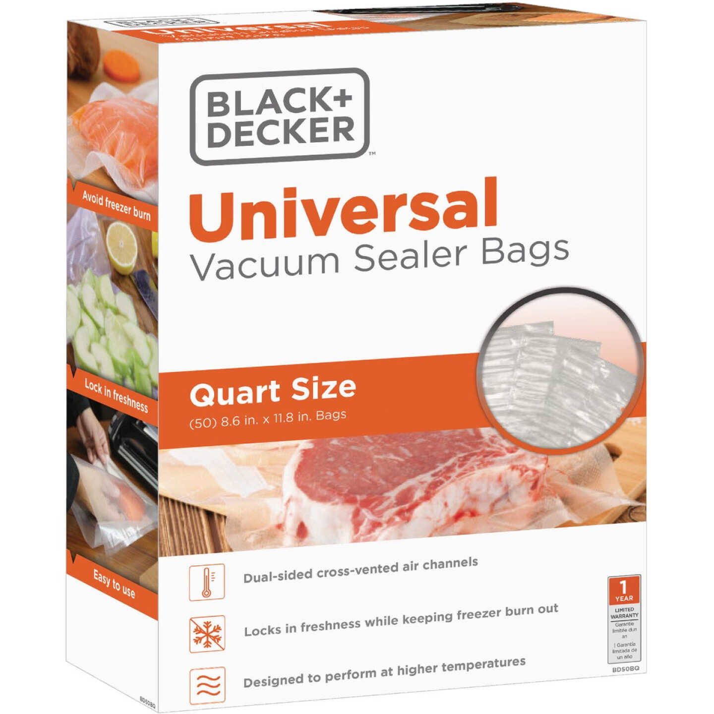 Black & Decker Quart 8 In. x 12 In. Vacuum Sealer Bag (50-Count