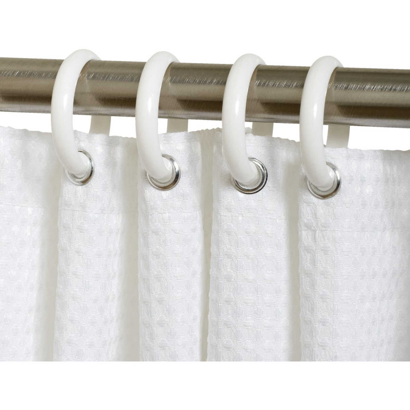 Zenith Zenna Home White Plastic Shower Curtain Ring (12 Count