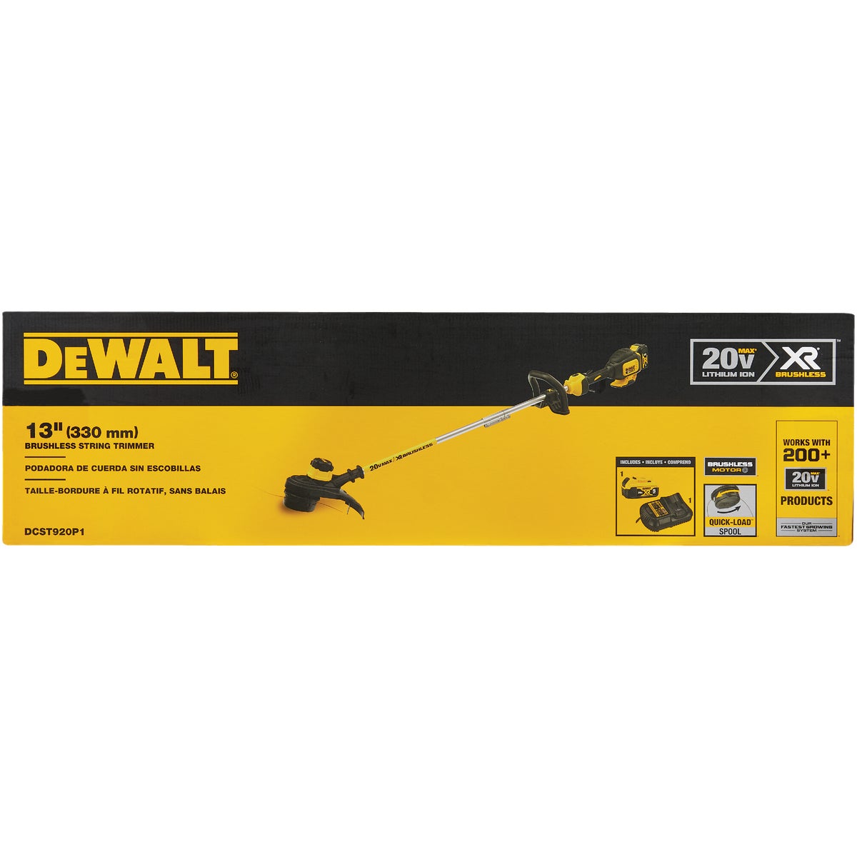 DEWALT 20V MAX Brushless Folding Cordless String Trimmer Kit with