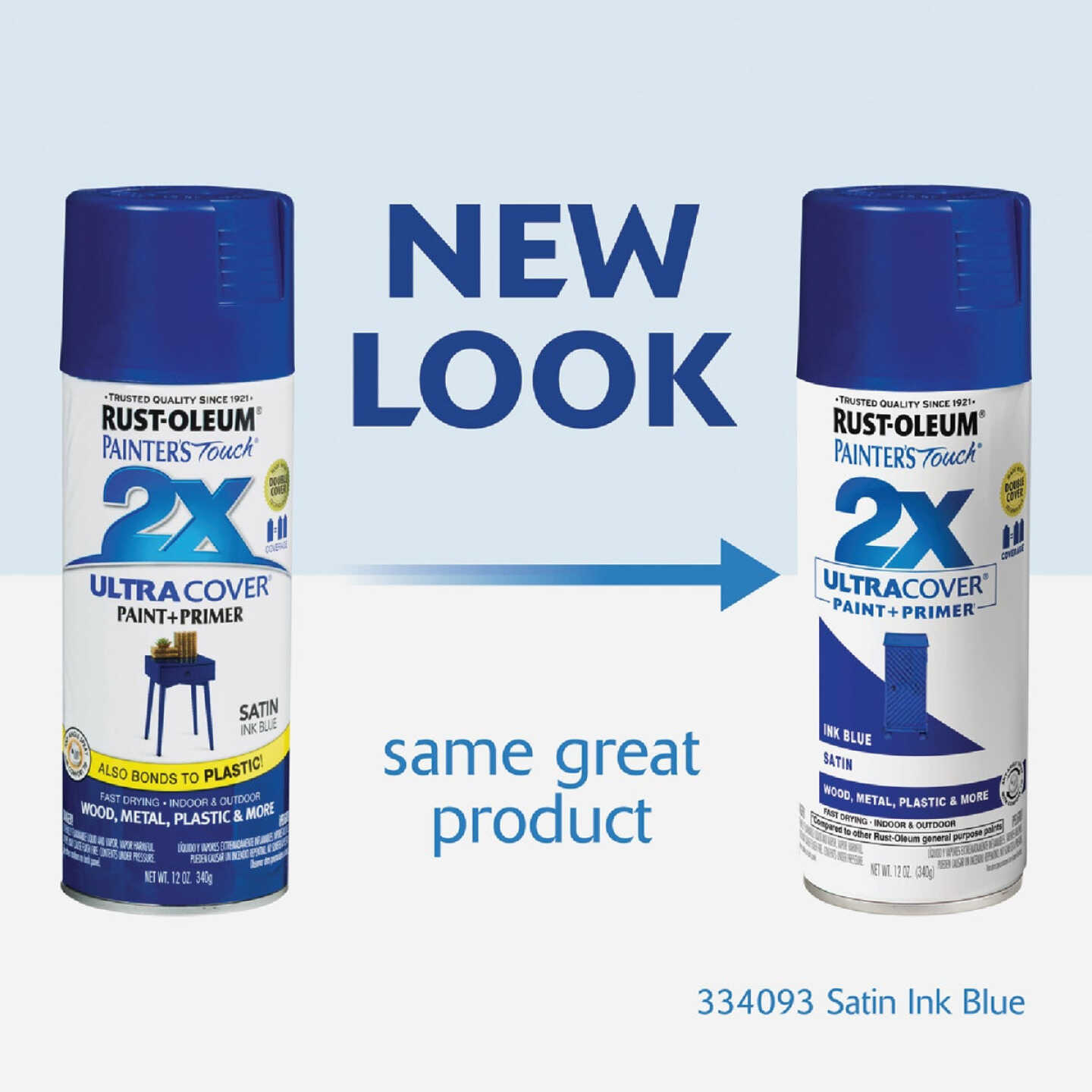 Rust-Oleum Painter's Touch 2X Ultra Cover Satin Ink Blue Spray Paint 12 oz.