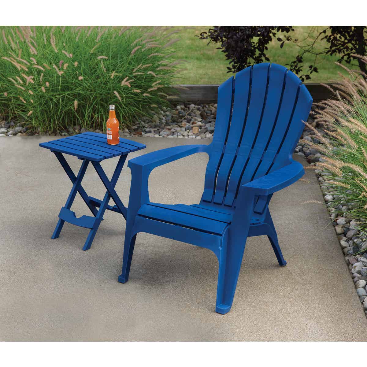 Adams RealComfort Monaco Blue Resin Adirondack Chair Anderson Lumber