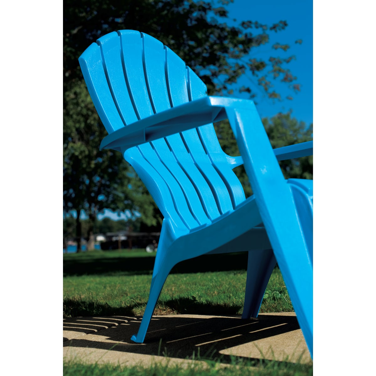 Adams RealComfort Pool Blue Resin Adirondack Chair Anderson Lumber