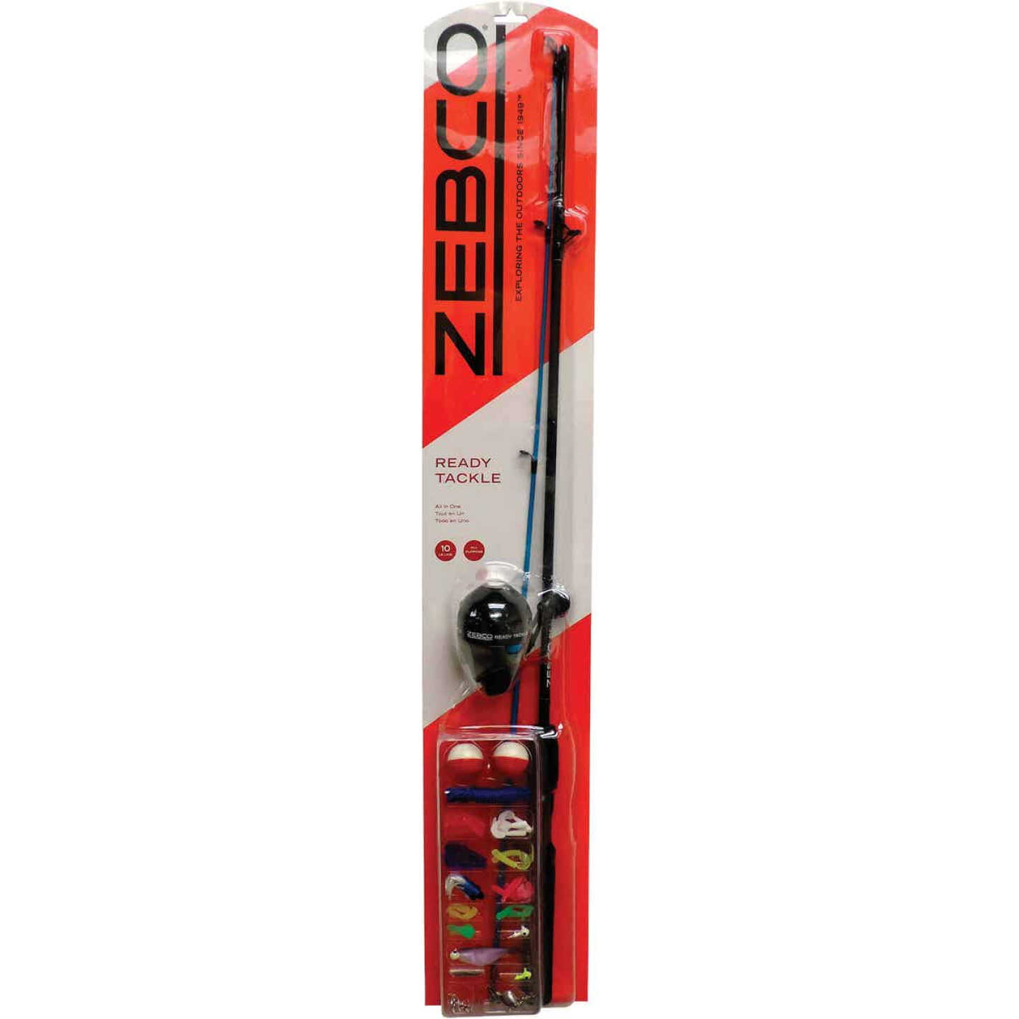 Zebco Ready Tackle 5 Ft. 6 In. Z-Glass Fishing Rod & Spinning Reel with  Tackle Kit